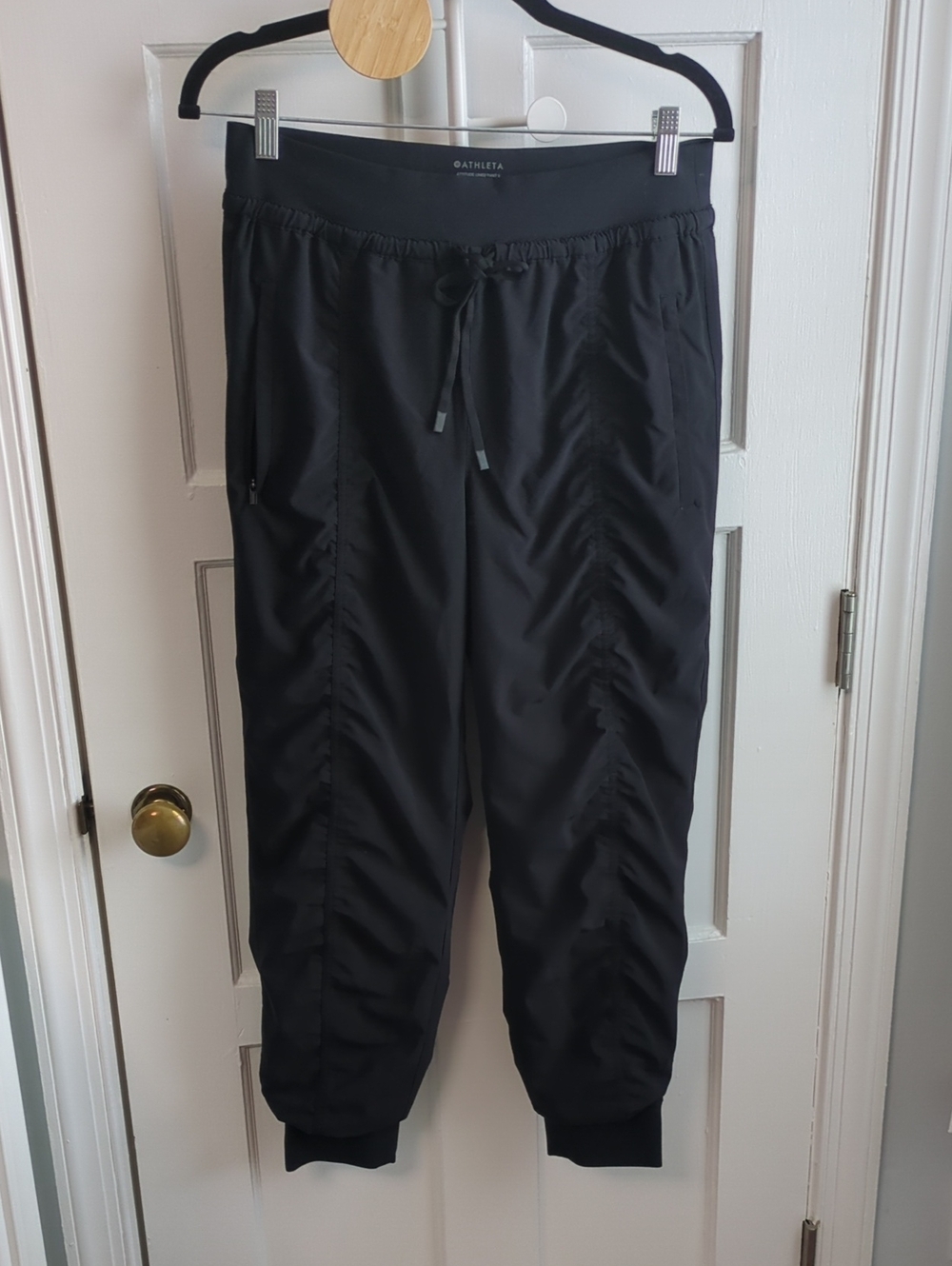 Athleta Black Men’s Drawstring Joggers with Zip Pockets
